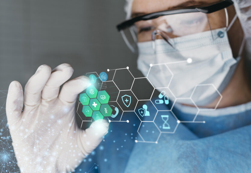 medical-banner-with-doctor-wearing-goggles